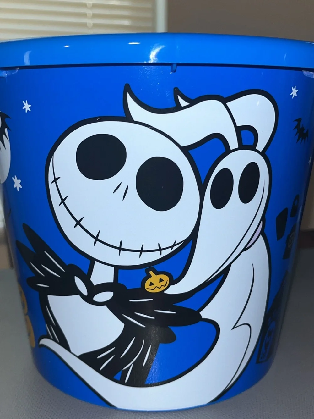 Nightmare Before Christmas Blue Trick-or-Treat Pail with Jack & Sally & Zero